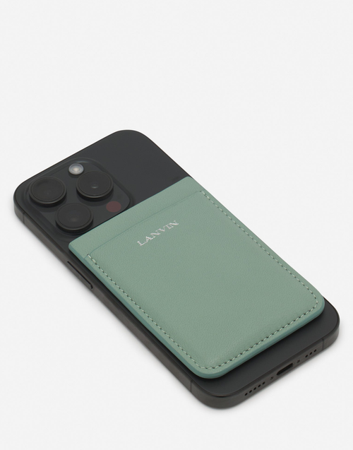Shop Lanvin Magnetic Leather Cardholder