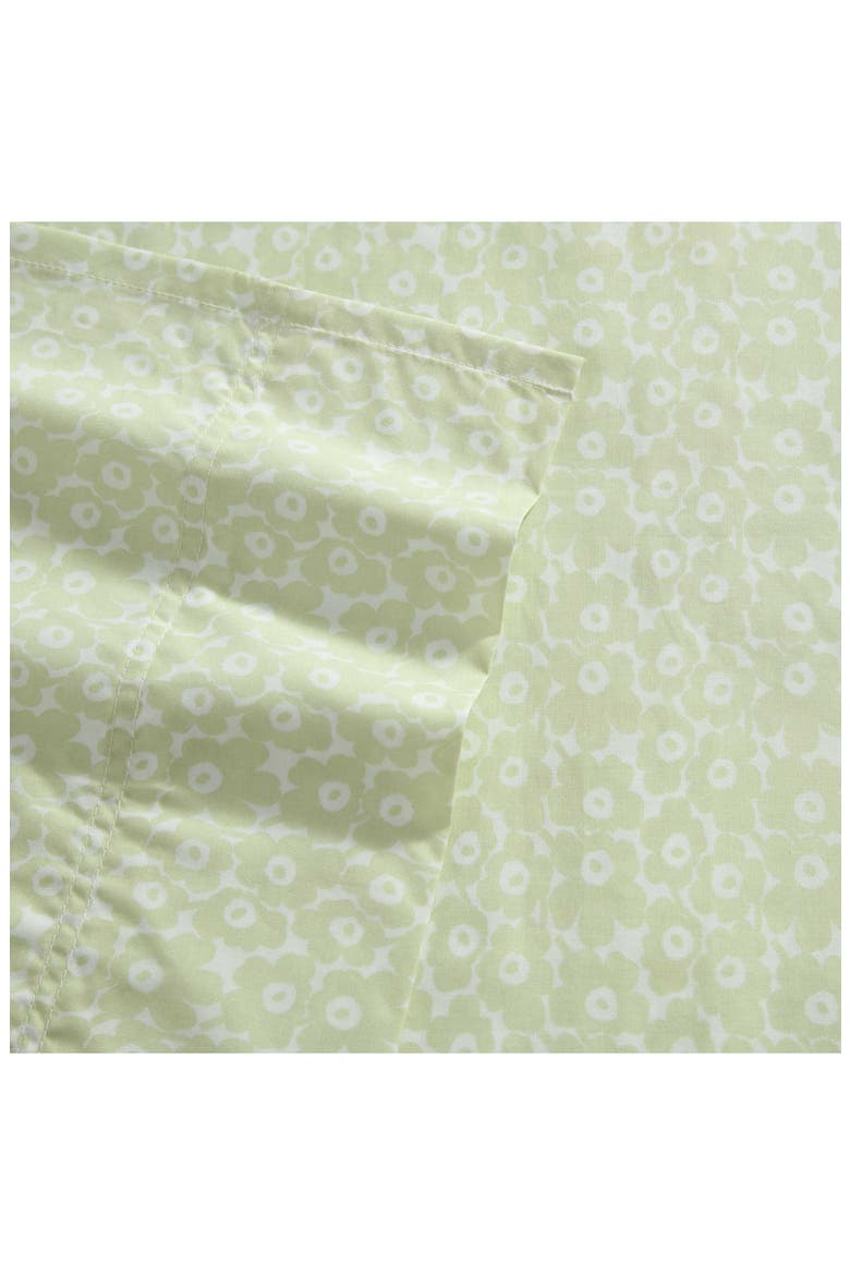 Pikkuinen Unikko Cotton Sheet Set, Alternate, color, LIGHT GREEN