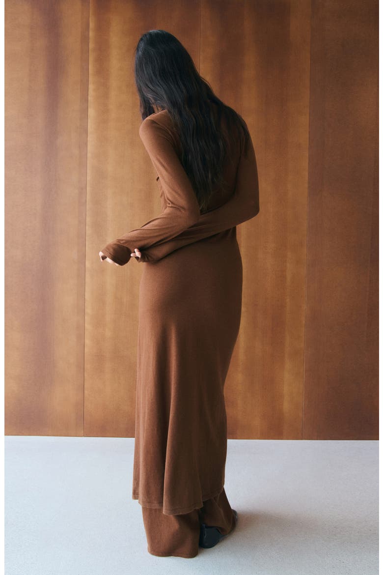 Kendrik Long Sleeve Sweater Dress, Alternate, color, CARAMEL