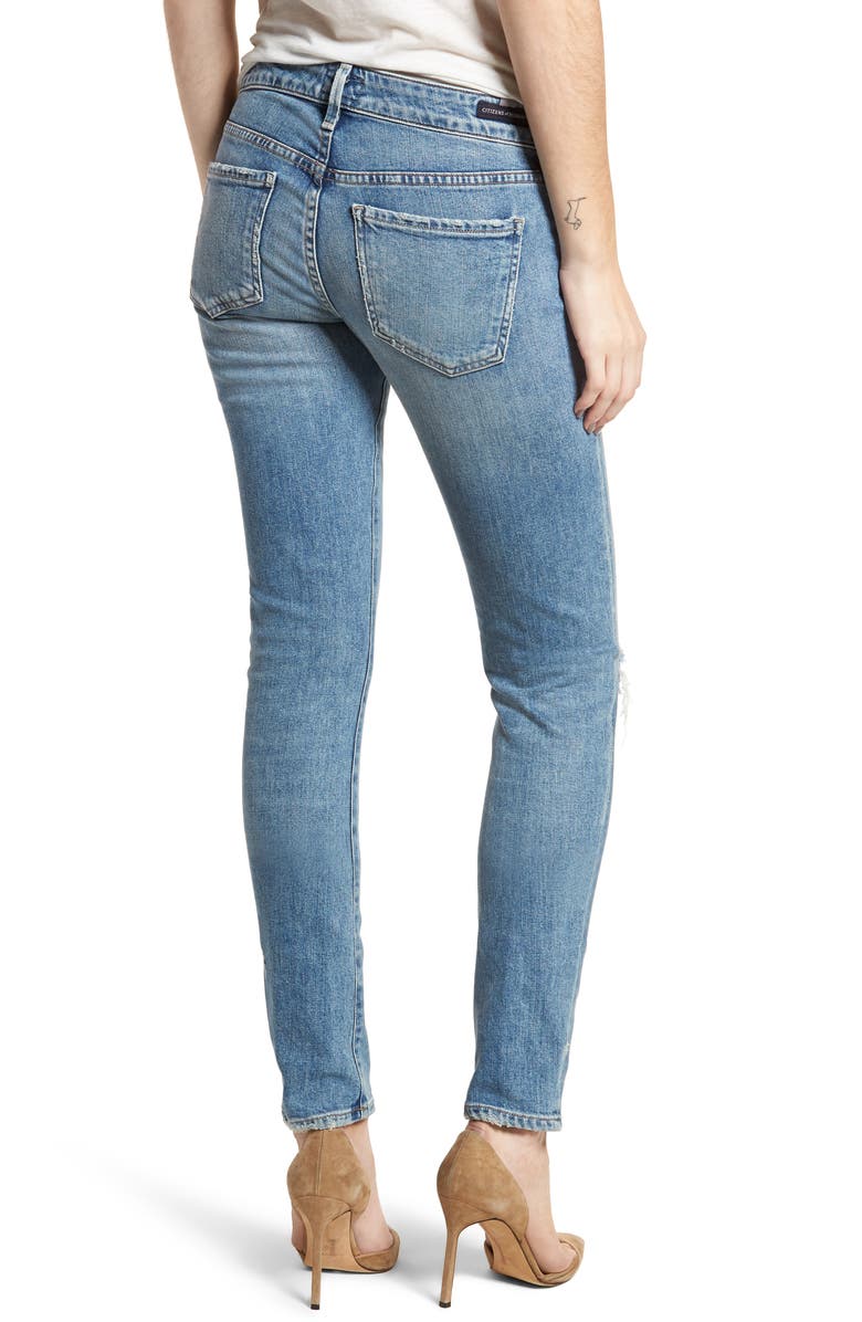 Citizens of Humanity Racer Ripped Skinny Jeans, Alternate, color, 