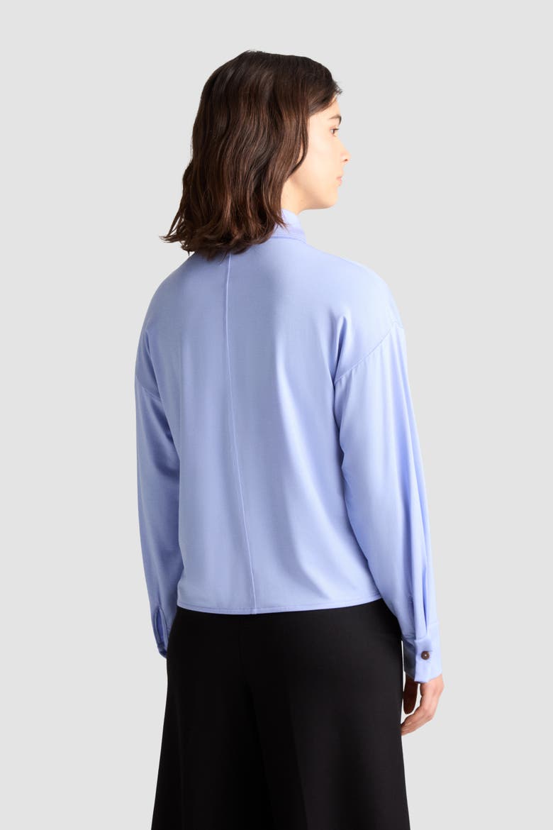 Gart Button Front Jersey Shirt, Alternate, color, Bluebird