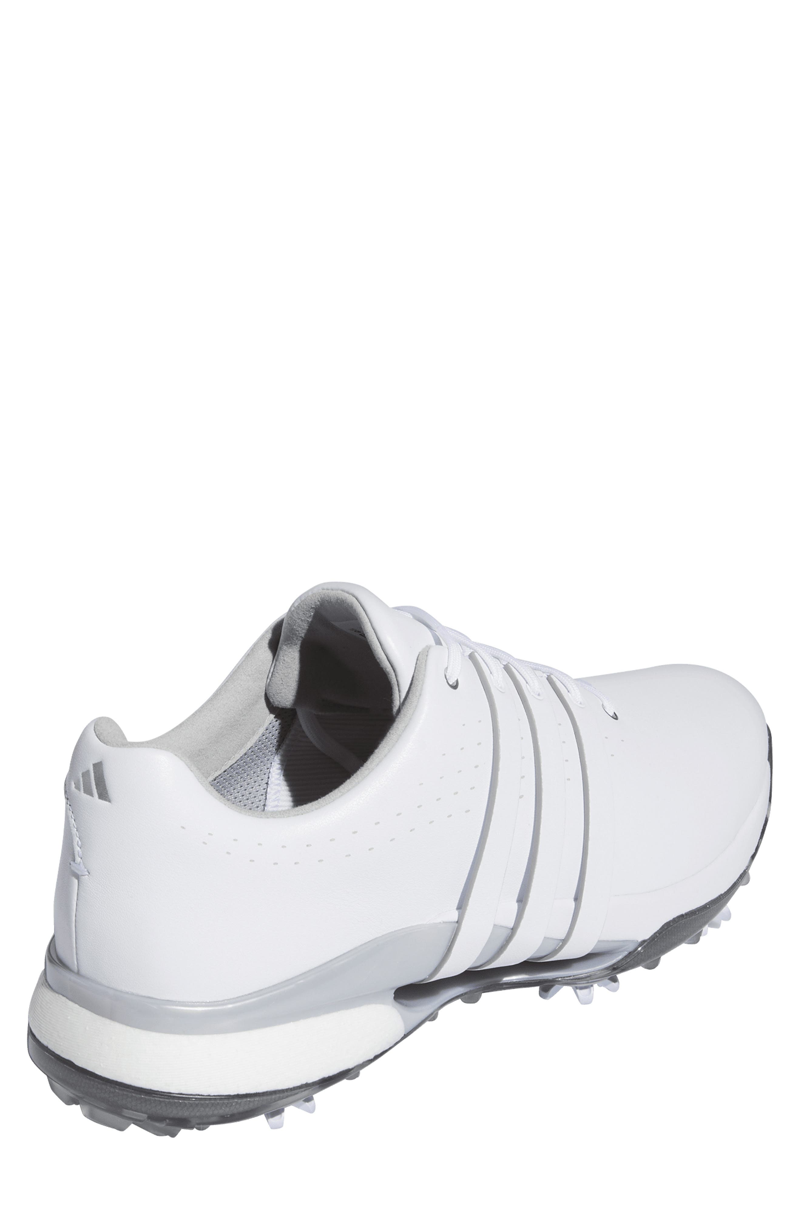 adidas Tour360 24 Golf Shoe, Alternate, color, White/ White/ Silver Metallic