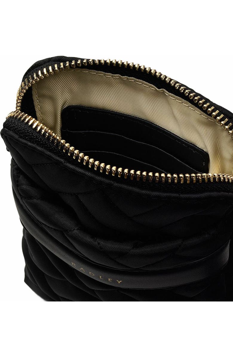 Radley Holland Park - Quilt Medium Zip Around Phone Crossbody Bag, Alternate, color, Black