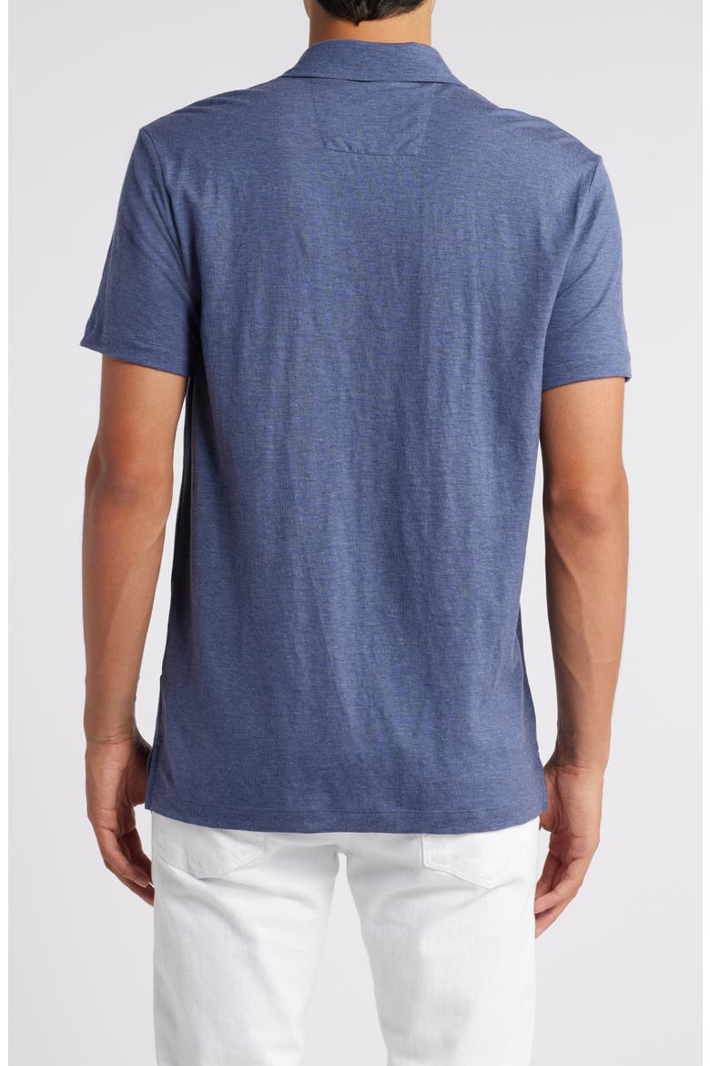 Pitton Wool Blend Polo, Alternate, color, NAVY