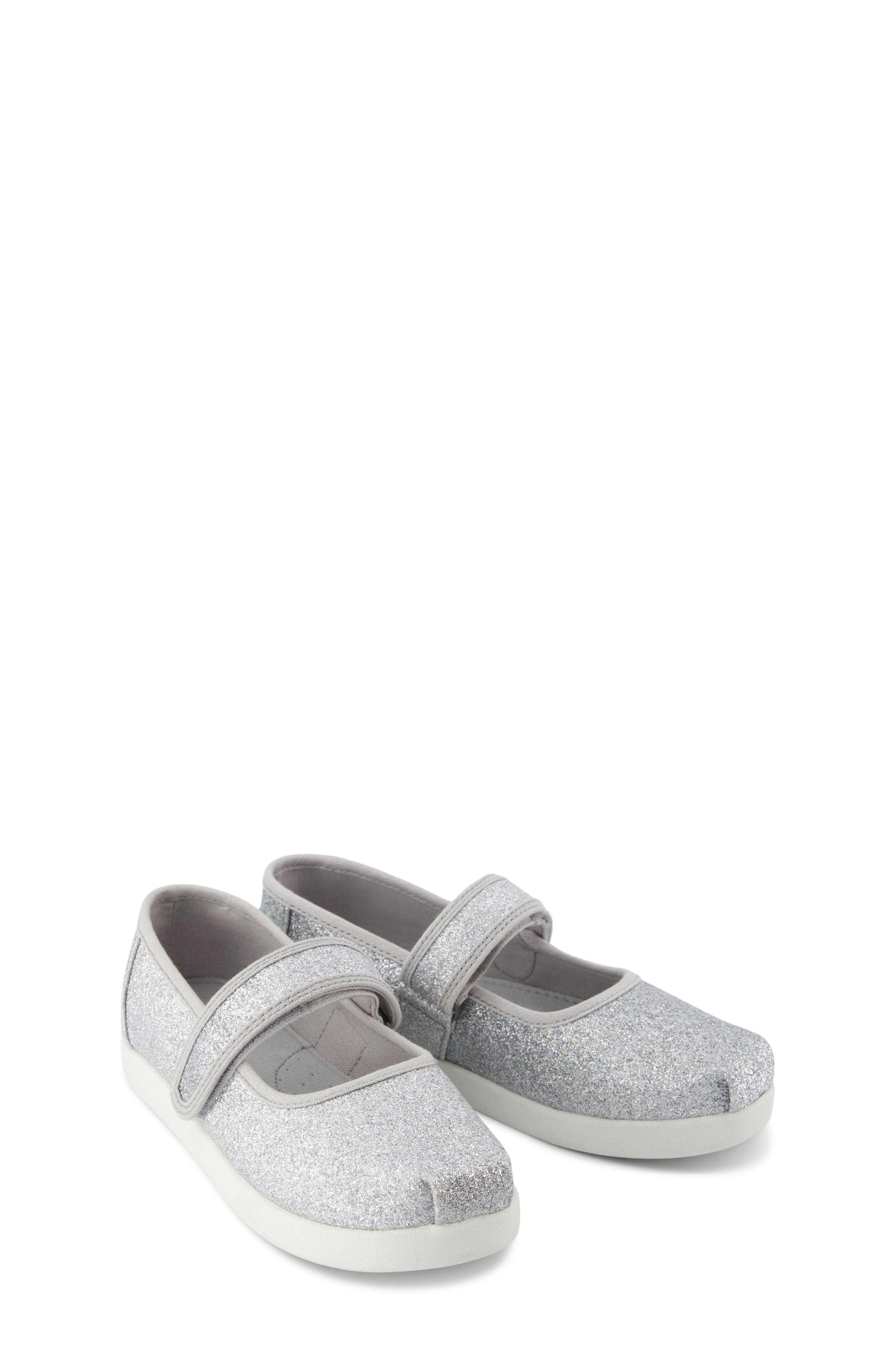 TOMS Kids
 Nora Mary Jane Flat, Alternate, color, Silver