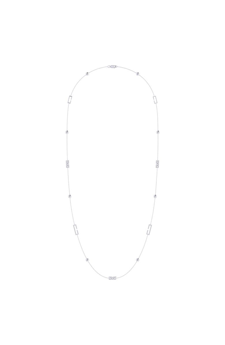 LuvMyJewelry Traffic Light Layered Sterling Silver Diamond Necklace, Main, color, 