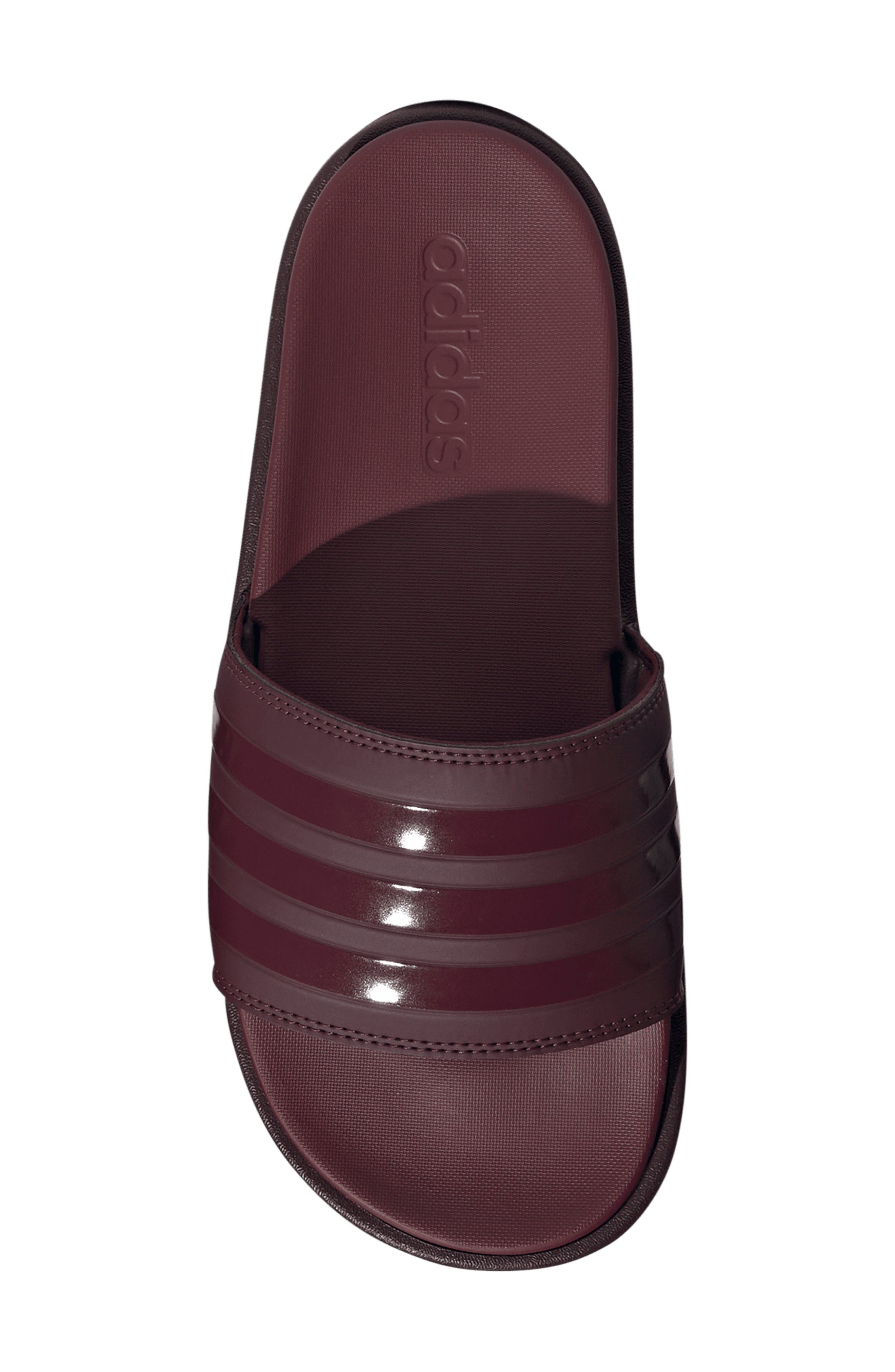 adidas Adilette Platform Slide Sandal, Alternate, color, Maroon/ Maroon/ Shadow Red