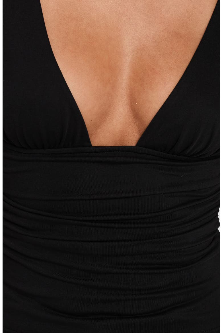 Sublime Ruched Tank, Alternate, color, BLACK