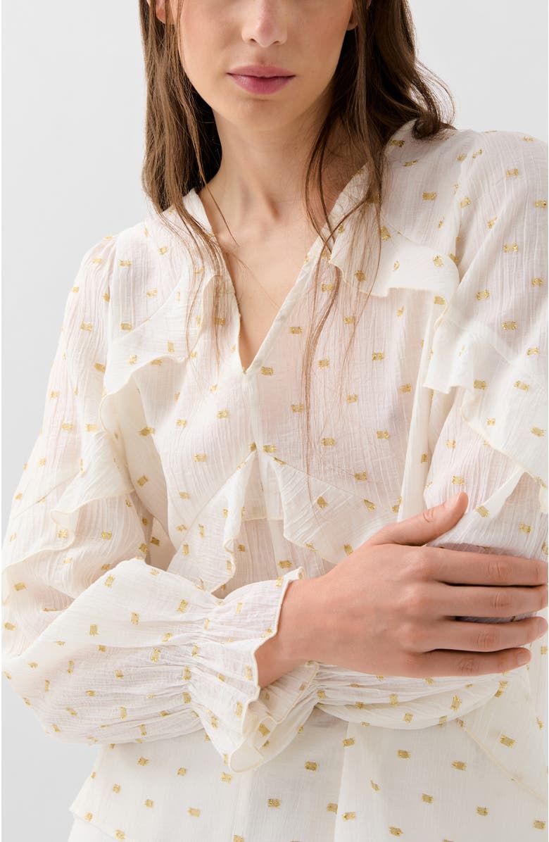 Scalpers Foil Lurex Shirt, Main, color, 