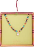 Leith Oval Pendant Bead Necklace