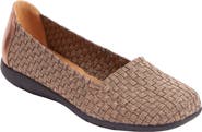 Comfortview The Bethany Stretch Woven Slip On Flat