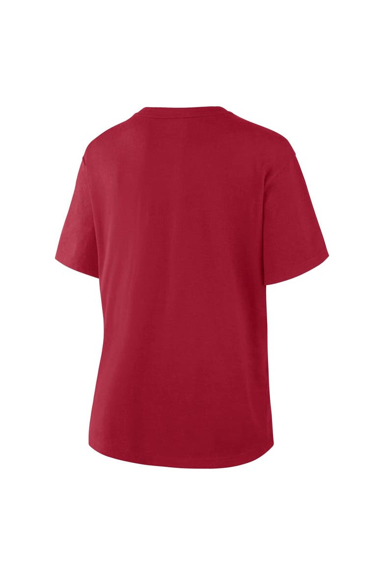 Women's Fanatics Scarlet San Francisco 49ers Line Em Up T-Shirt, Alternate, color, Scarlet
