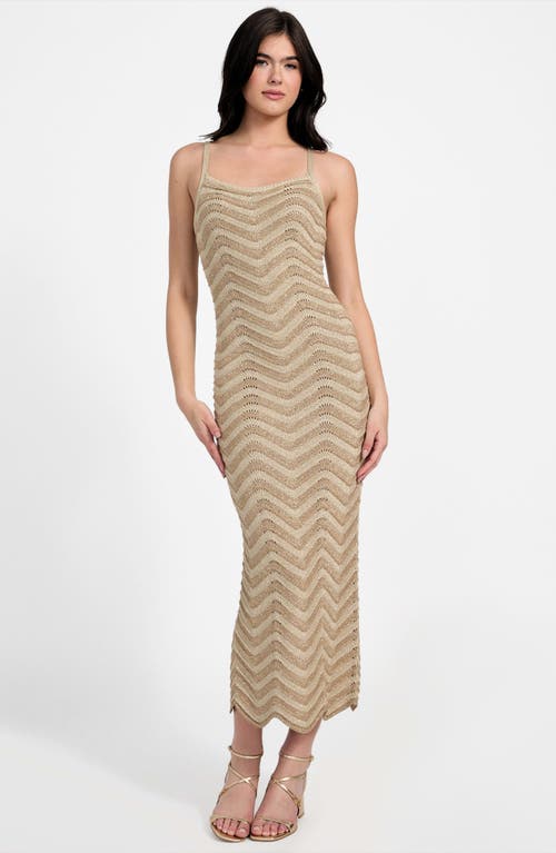 Guess Vera Chevron Knit Dress In Neutral