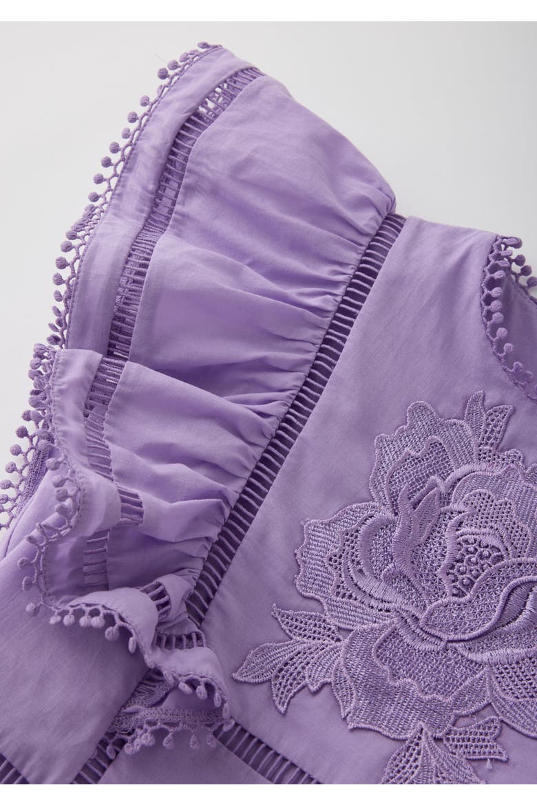 Carloyn Frill Cotton Mini Dress, Alternate, color, Lavender