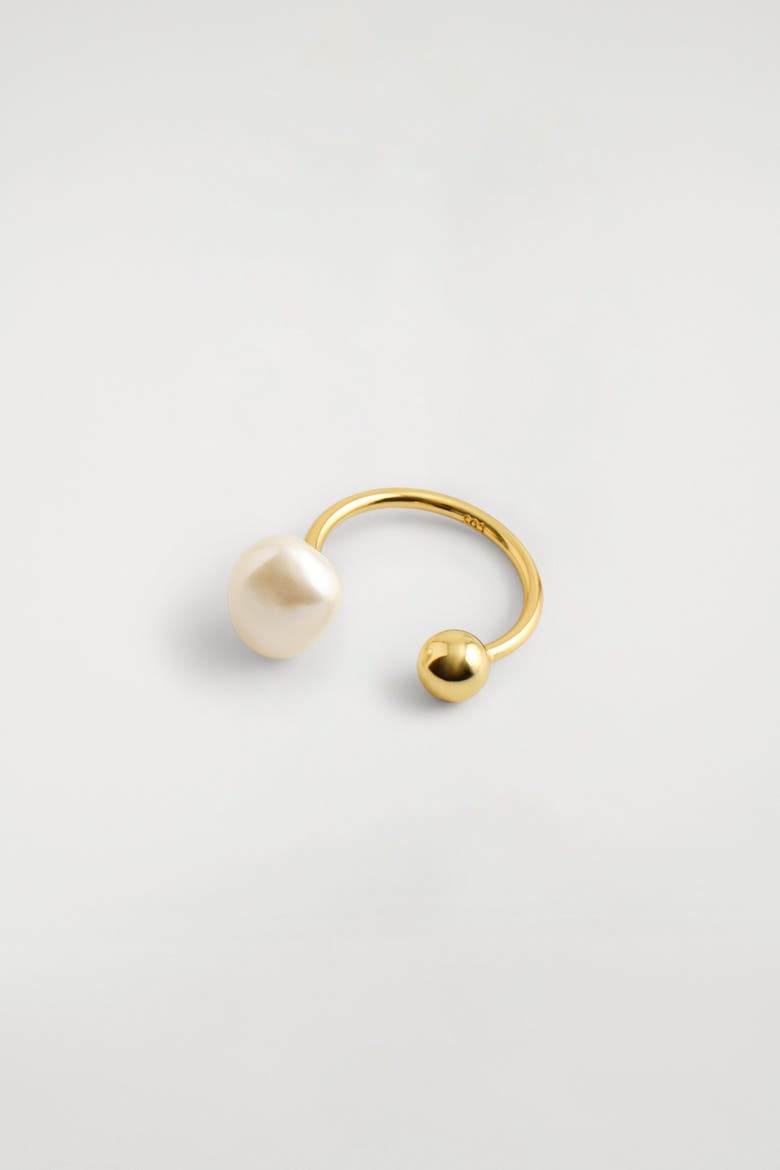 Floating Freshwater Pearl Ring, Alternate, color, GOLD