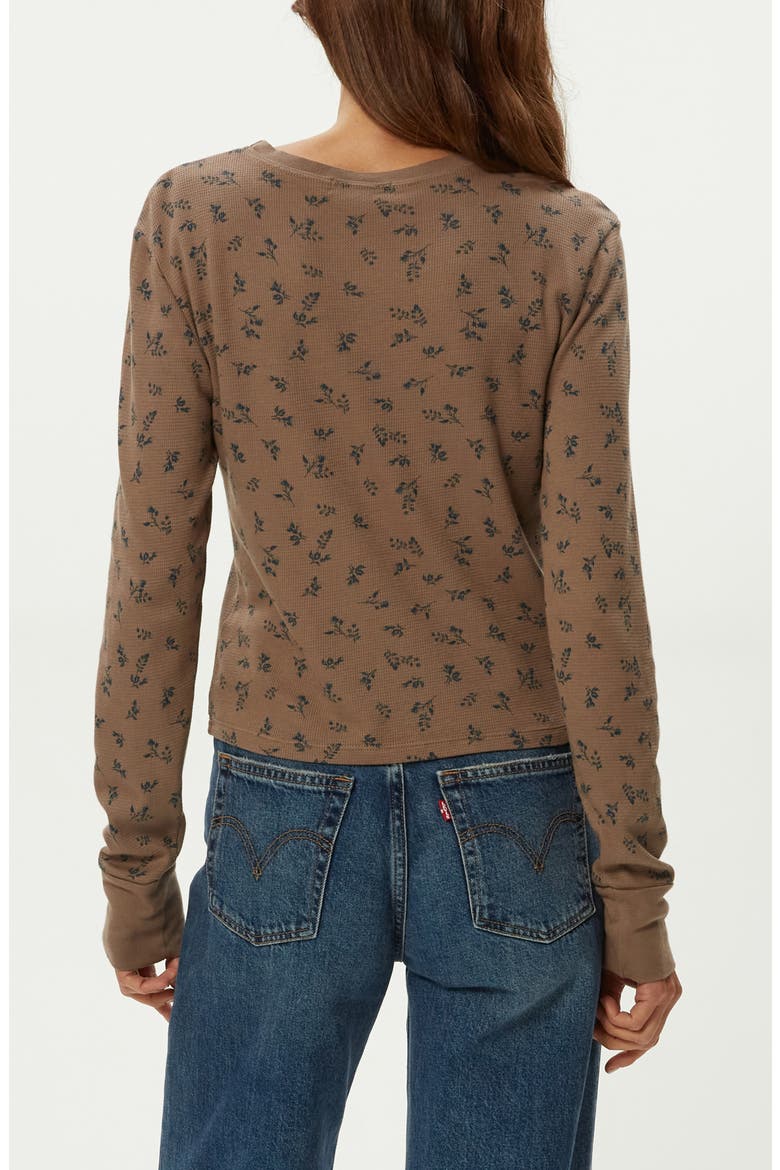 Palmer Floral Long Sleeve Thermal T-Shirt, Alternate, color, COBBLESTONE
