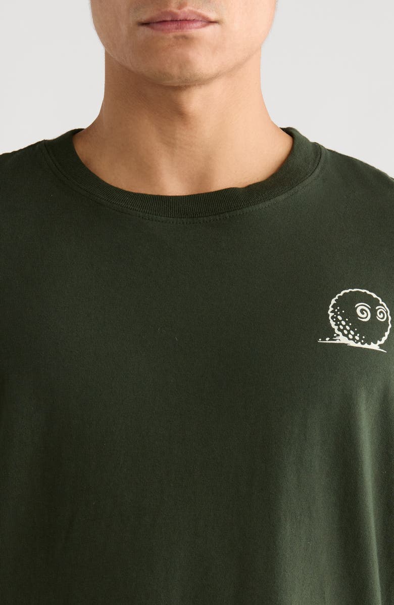 Malbon Golf Gorse Foraging Cotton Graphic T-Shirt, Alternate, color, Olivine