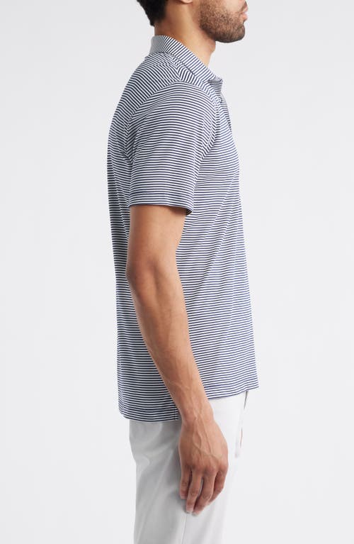 Johnnie-o Dru Stripe Performance Polo In Blue