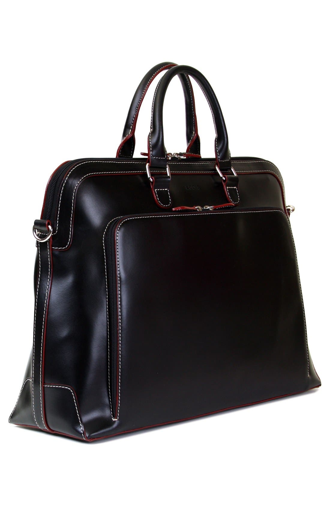 Lodis 'Audrey Brera' Leather Briefcase, Alternate, color, BLACK