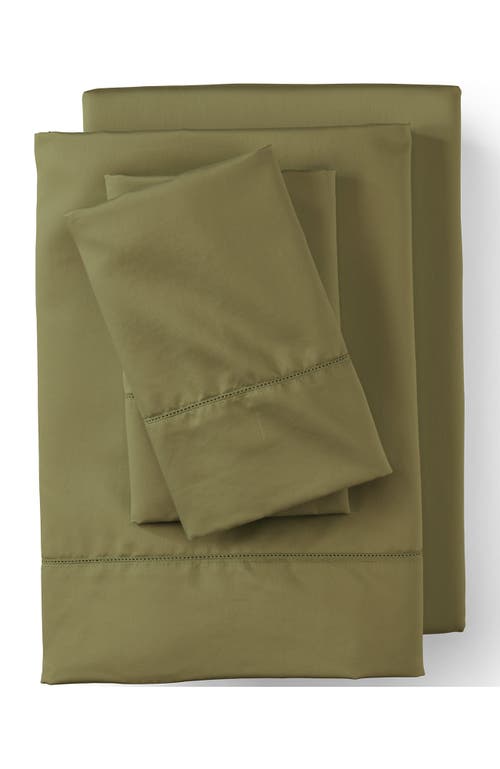 Lands' End 700 Thread Count Luxe Sateen Egyptian Cotton No Iron Bed Sheet Set In Green