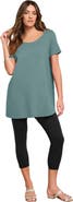 Roaman's Plus Size Cotton Ultimate Scoopneck Swing Tunic