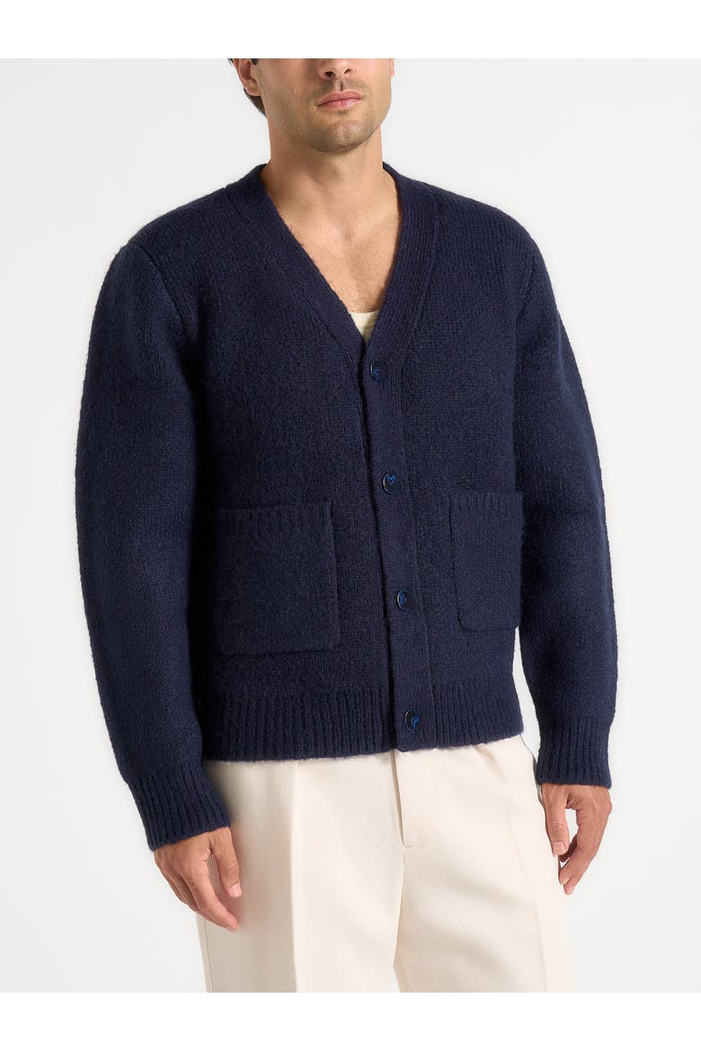 Wool Knit Cardigan, Main, color, Navy