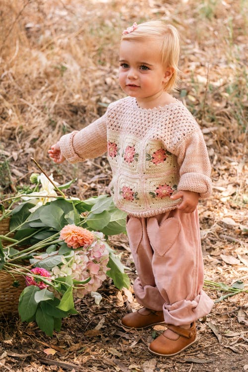 Wild Wawa Patchwork Sweater In Pink