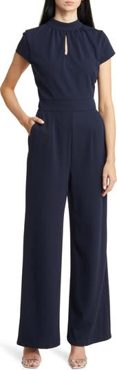 Tahari ASL Keyhole Crepe Jumpsuit | Nordstrom