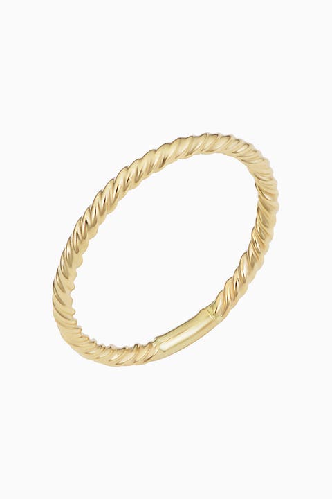 14K Yellow Gold Stackable Dawn Ring