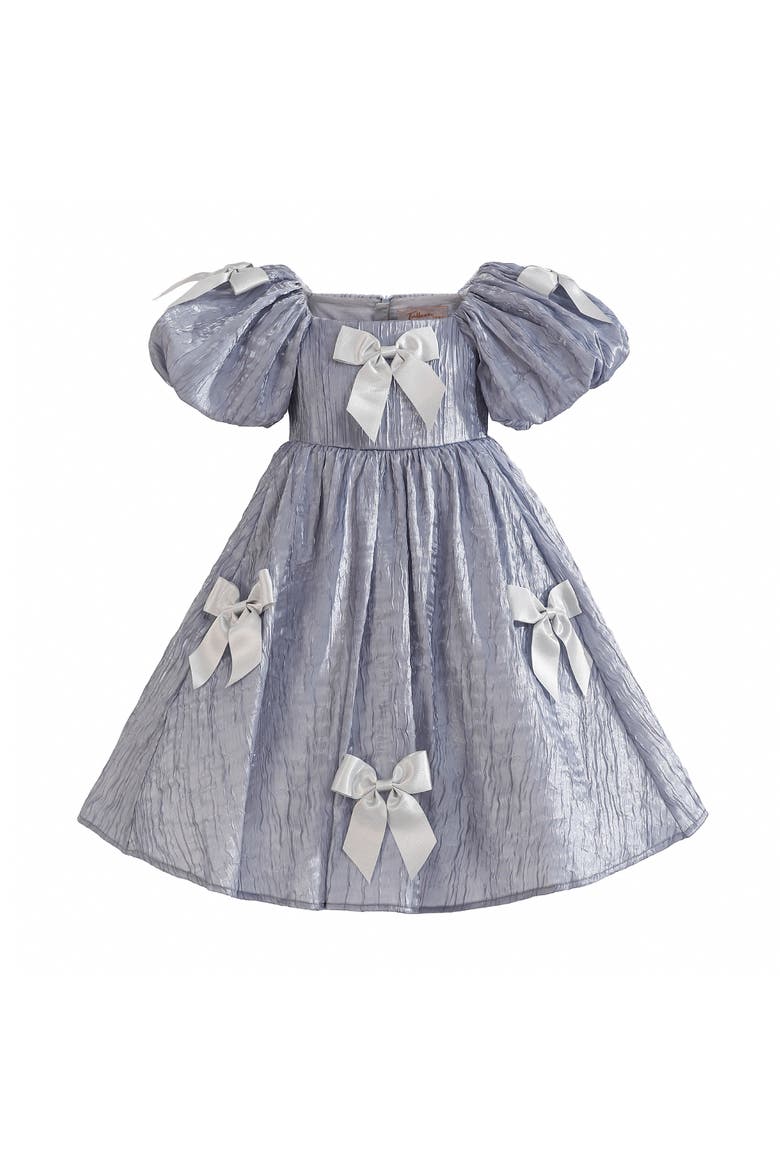 Clarissa Bow Party Dress, Main, color, Blue