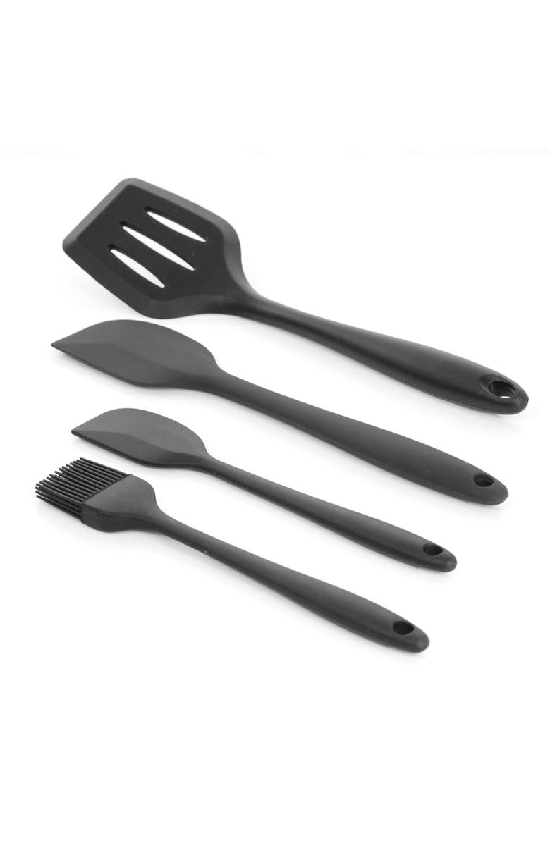 Megachef Silicone Cooking Utensils, Set of 12, Alternate, color, Black