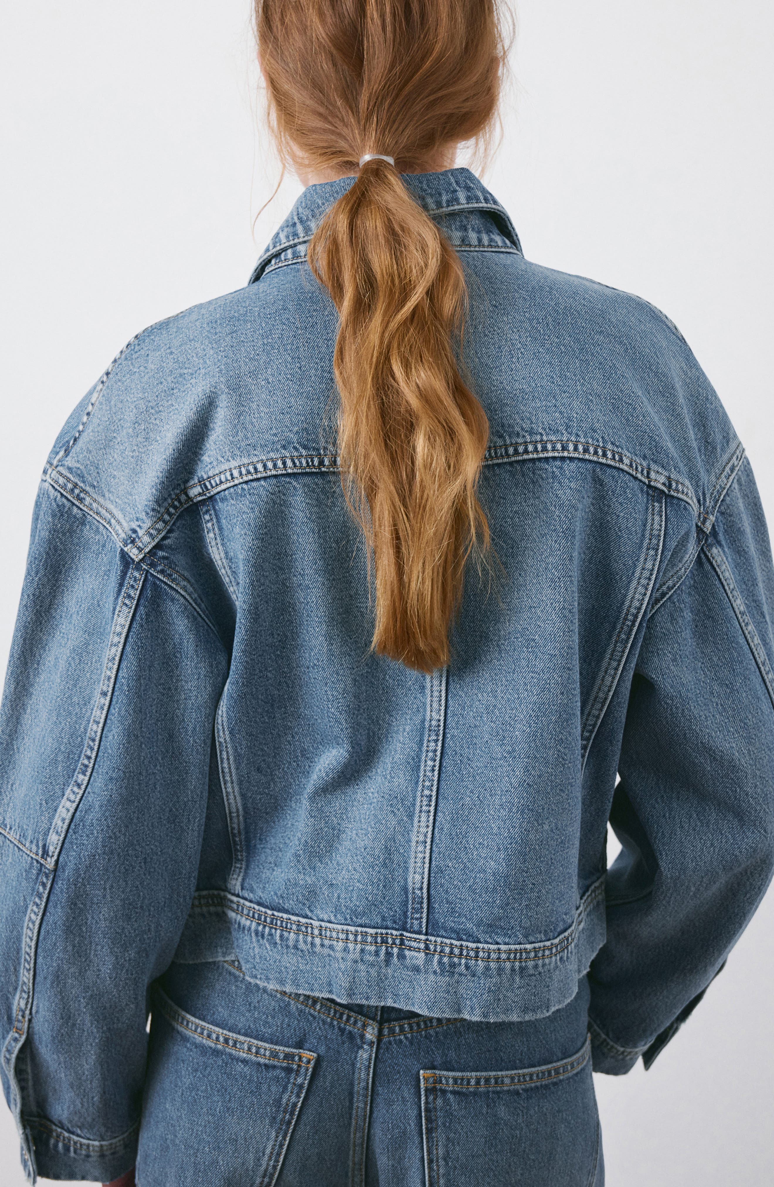 Oversize Crop Denim Jacket - image 2