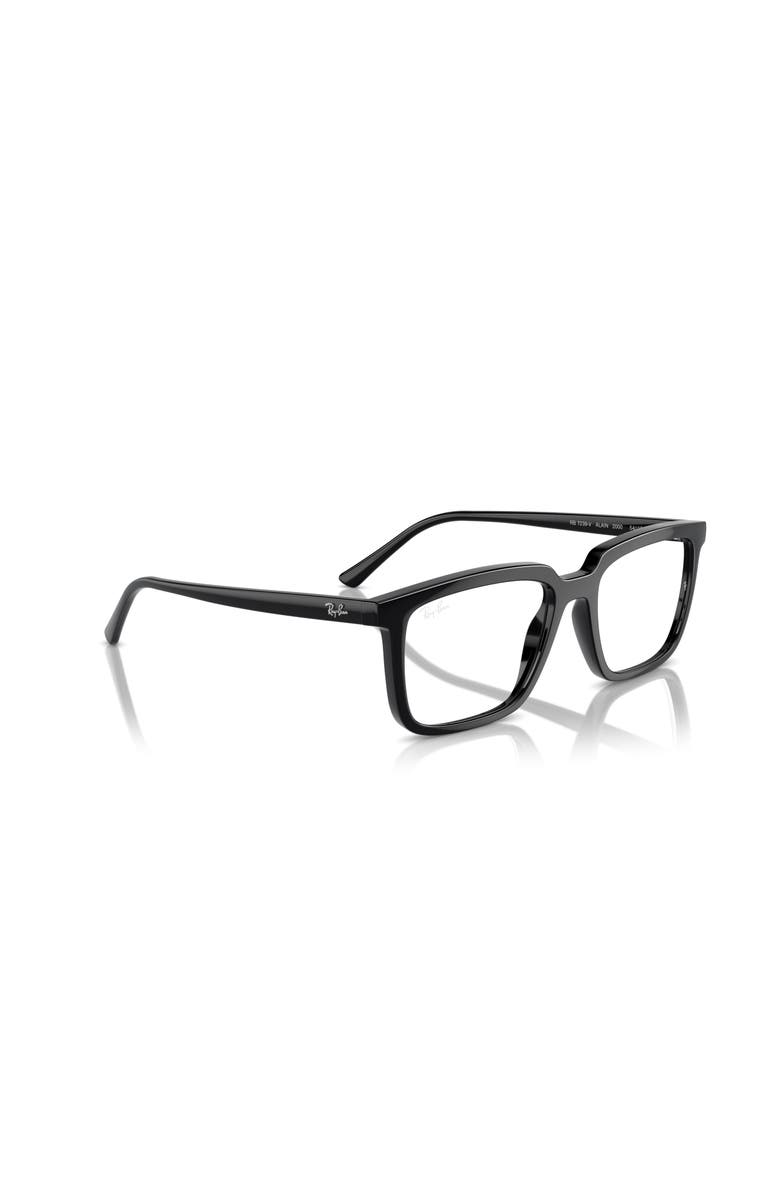 Ray-Ban 54mm Rectangle optical glasses, Alternate, color, Black