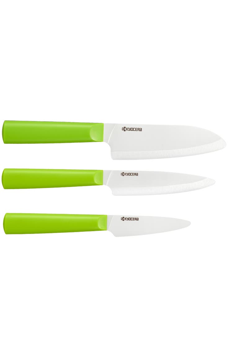 INNOVATIONwhite® 3 Piece Ceramic Knife Set, Main, color, Green