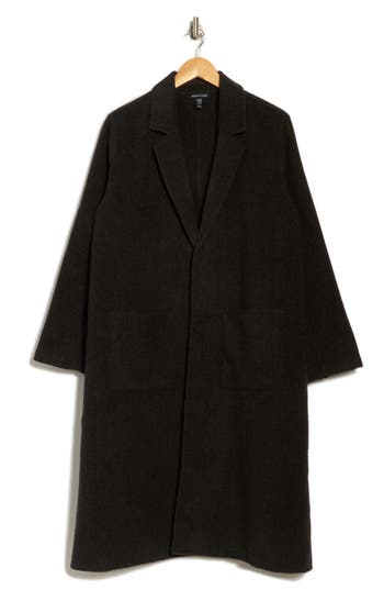 Eileen Fisher Wool Blazer Coat In Black