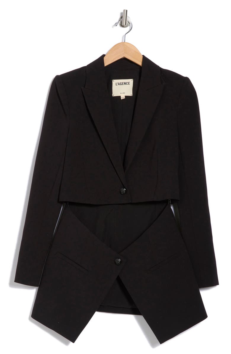L'AGENCE Cora Detachable Bottom Blazer, Alternate, color,