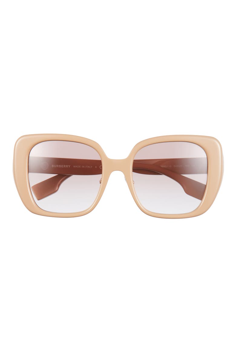 54mm Square Sunglasses, Main, color, BEIGE