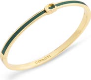 COACH Sculpted C Enamel Boxed Hinge Bangle