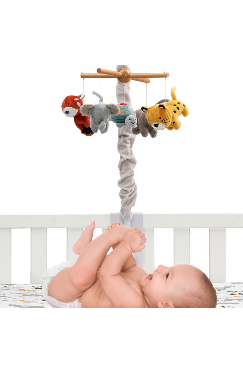 Lambs & Ivy Wild Life Musical Baby Nursery Crib Mobile - Protect the Animals, Alternate, color, Multicolor
