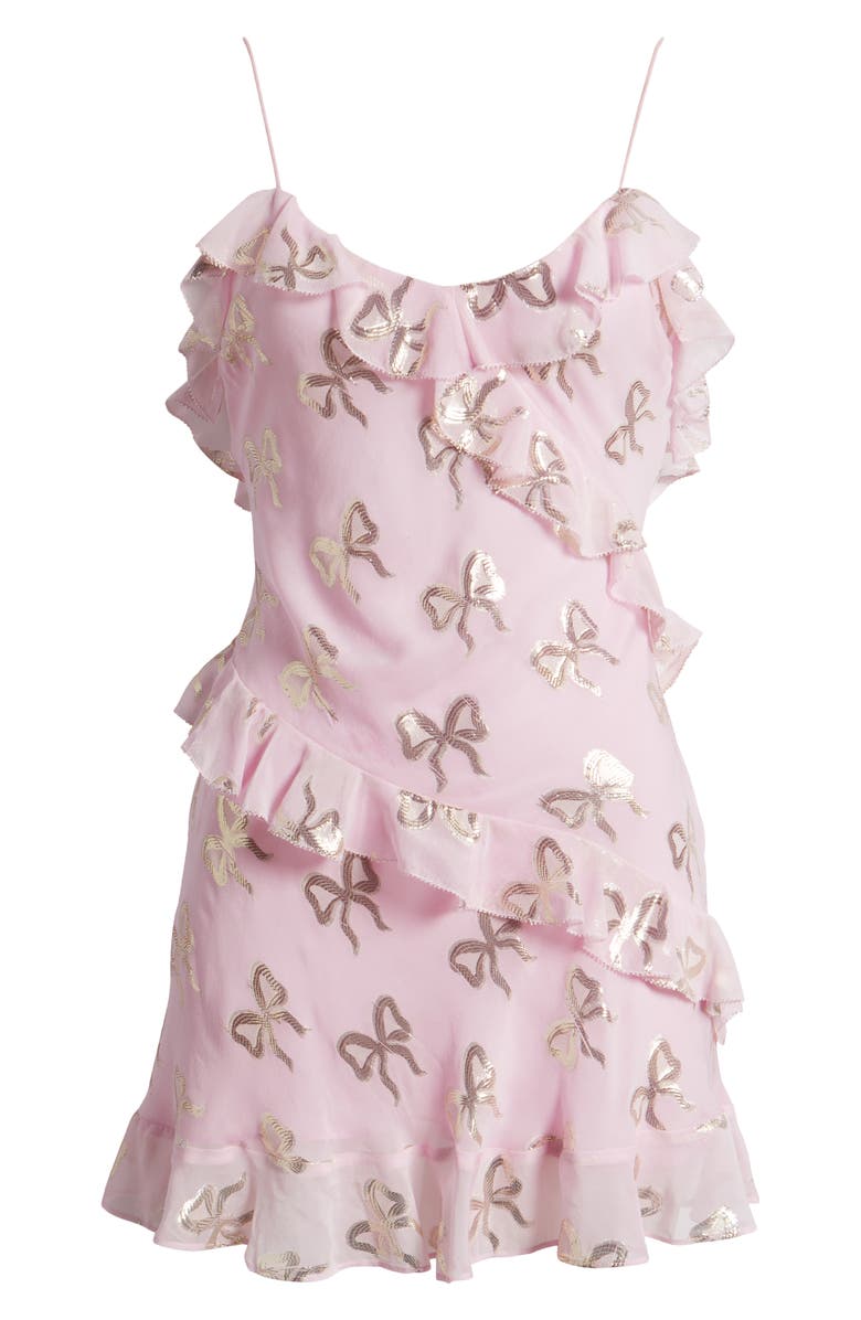 LoveShackFancy Lomina Metallic Minidress, Alternate, color, 