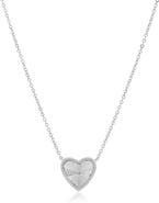 The Lovery Fine Jewelry Fluted CZ Heart Necklace