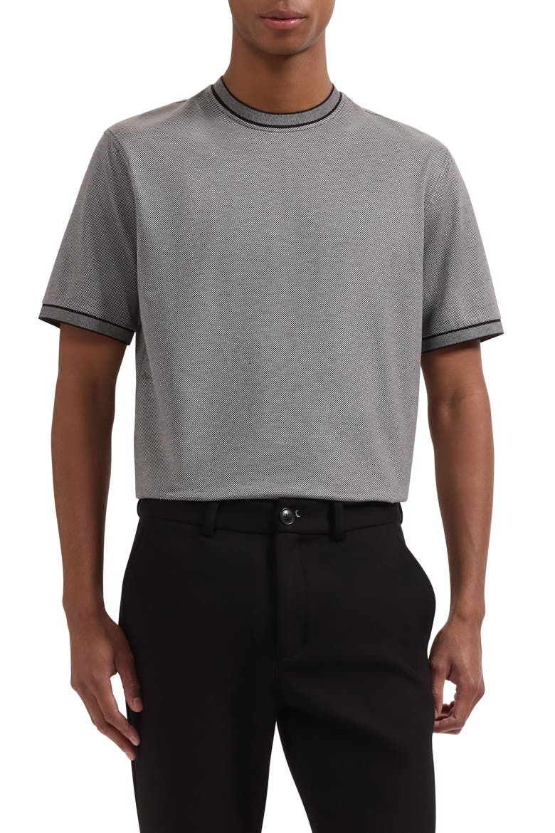 Crewneck Pima Cotton T-Shirt, Main, color, BLACK