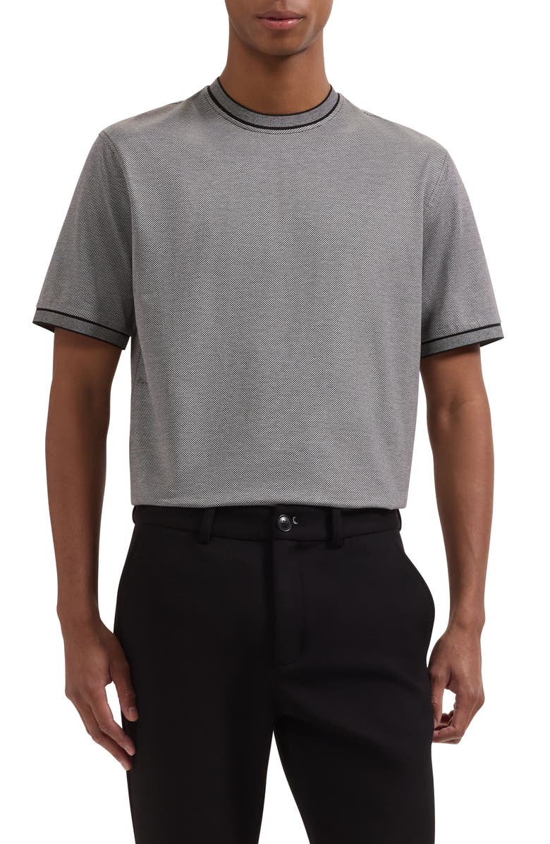 Bugatchi Crewneck Pima Cotton T-Shirt, Main, color, Black