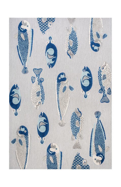 Algarve Modern Fish High-Low Indoor/Outdoor Area Rug