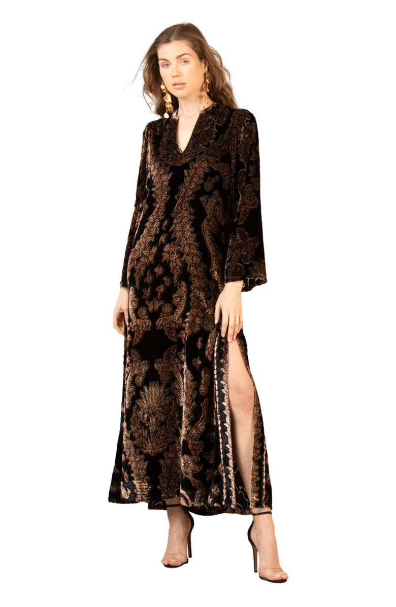 Hale Bob Emberlynn Velvet Dress, Alternate, color, 