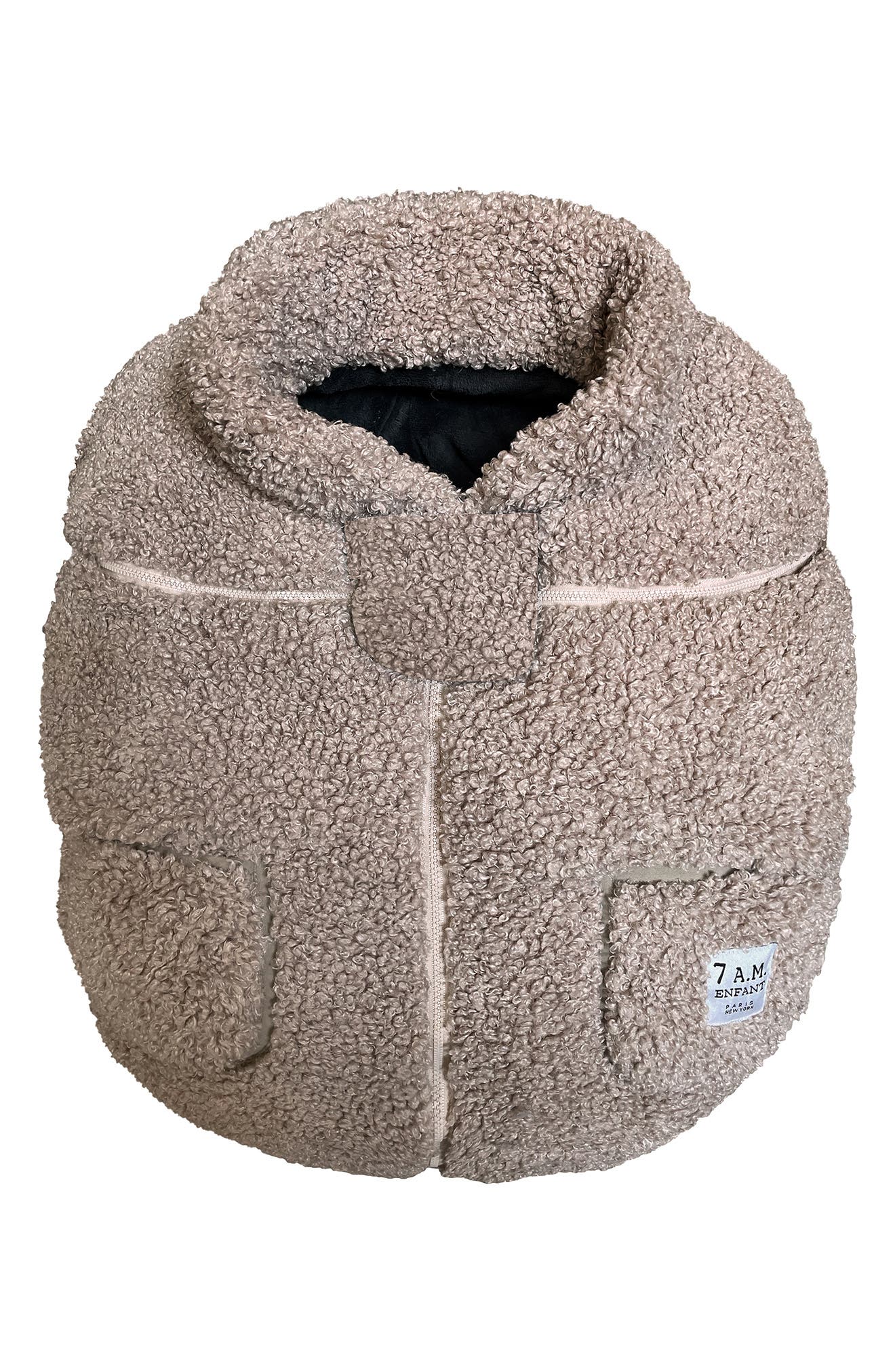 7 A.M. Enfant Water Resistant Teddy Car Seat Cocoon in Oatmeal Teddy 