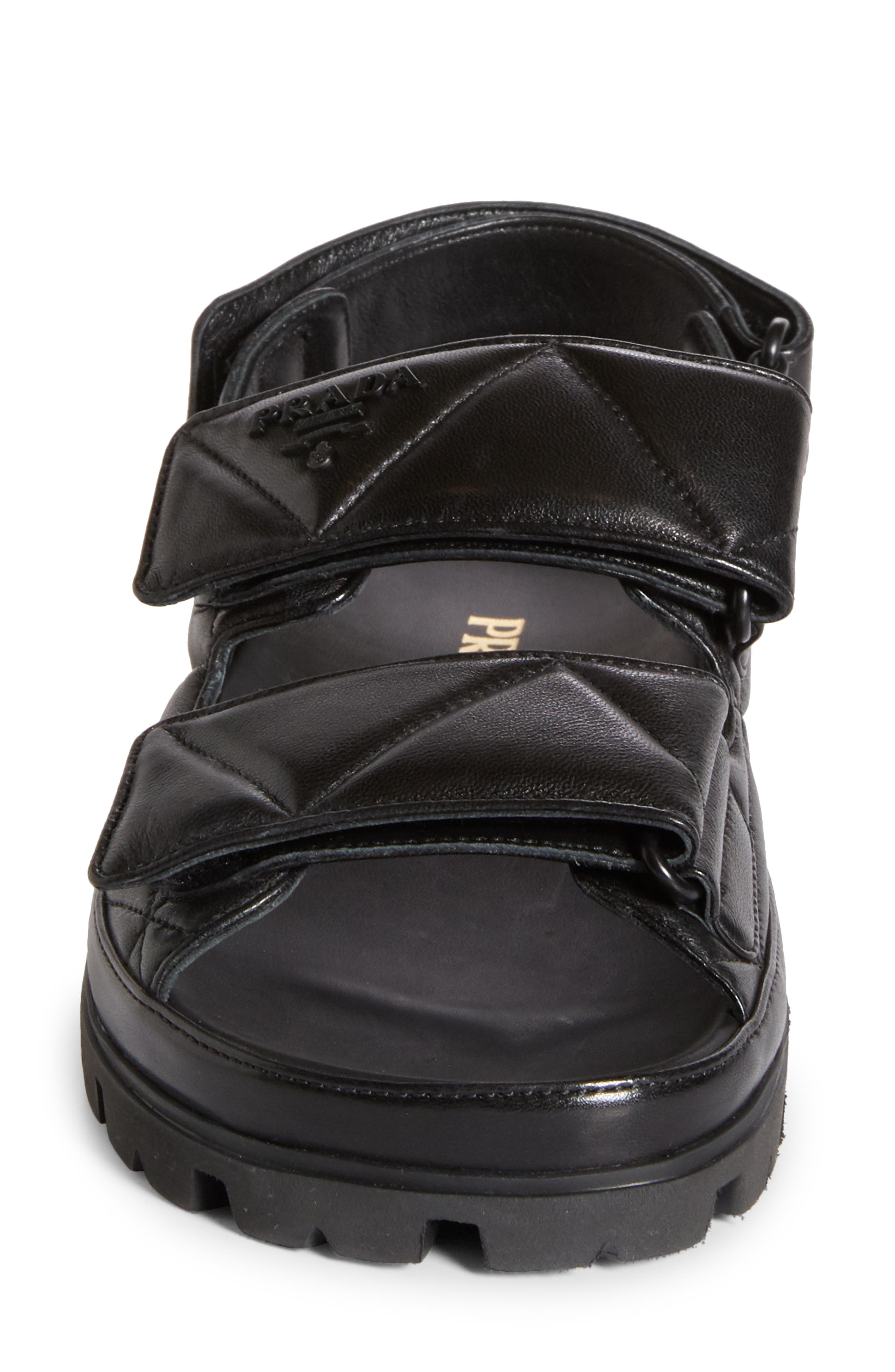 Prada Diagram Double Strap Slide Sandal, Alternate, color, 