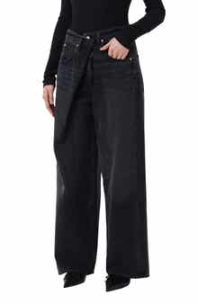 AGOLDE Vana Fold Waistband Wide Leg Jeans