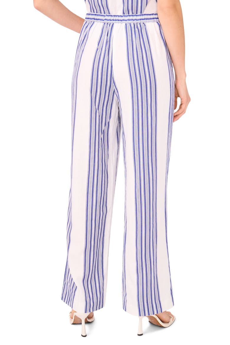 Stripe Linen Blend Wide Leg Pants, Alternate, color, BLUE DEPTHS