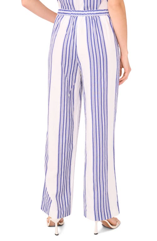 Halogenr Halogen(r) Stripe Linen Blend Wide Leg Pants